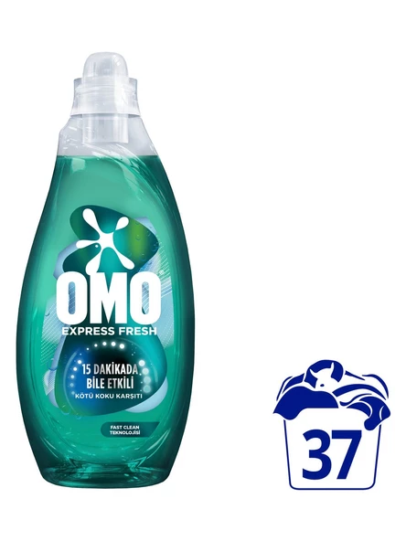 Omo Express Fresh Kötü Koku Karşıtı Beyaz & Renkliler Sıvı Çamaşır Deterjanı 1480 Ml ürün görseli 1