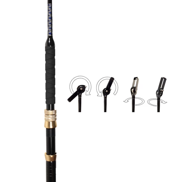 Seabor Deep Sea 168 cm 30-50 lbs Trolling Kamış - Resim 3