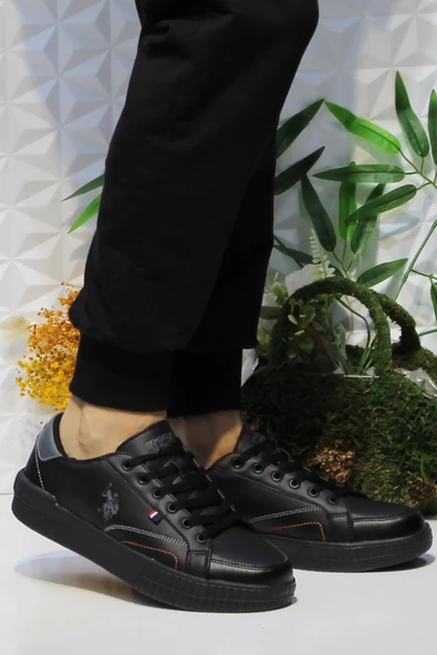 U.S. Polo Assn. Mayk Siyah Orijinal Ürün Sneaker Erkek Ayakkabı ürün görseli 1