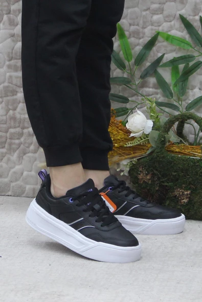 Kinetix Adexa Pu W Siyah Beyaz Hafif Rahat Orijinal Ürün Sneaker Kadın Ayakkabı ürün görseli 1