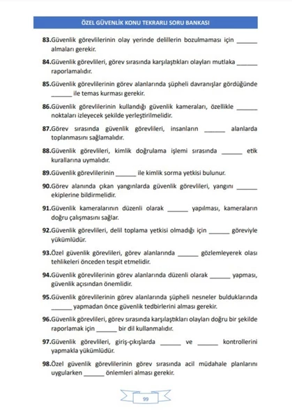 Özel Güvenlik Soru-Cevap Kitabı (1000 Soru) - Resim 2