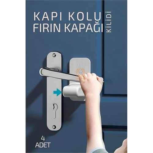 ModaCar Çocuklara Kapı Kolu ve Fırın Kapağı Güvenlik Kilidi 4 adet ürün görseli 1