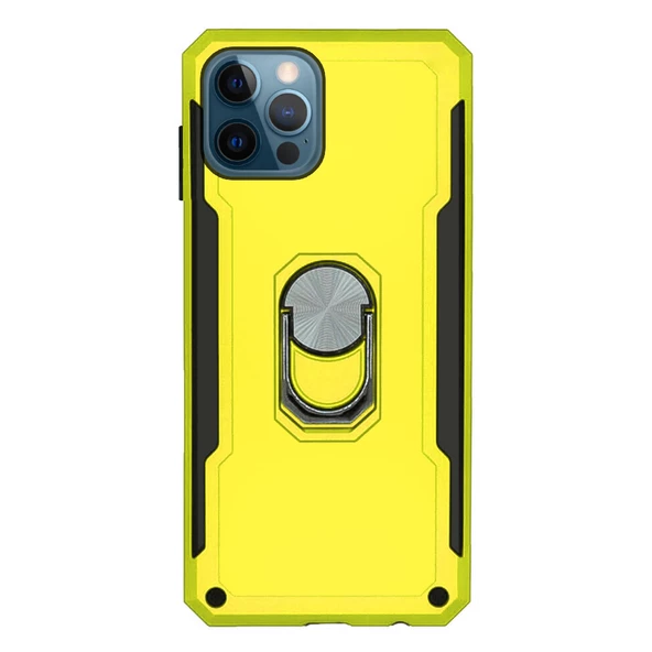 iPhone 12 Pro Max Kılıf Panzer Ring Tam Koruma Arka Kapak - Resim 9