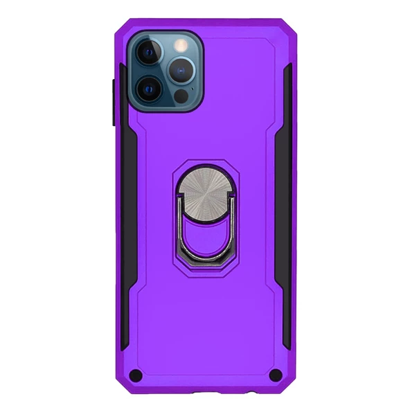 iPhone 12 Pro Max Kılıf Panzer Ring Tam Koruma Arka Kapak - Resim 11