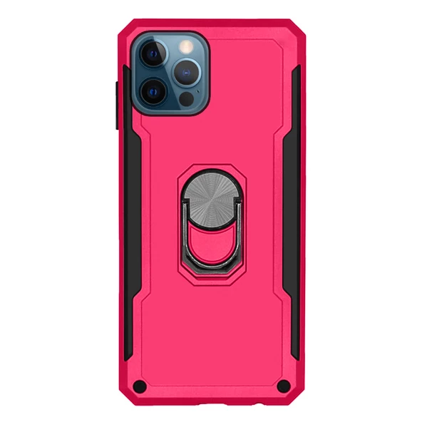 iPhone 12 Pro Max Kılıf Panzer Ring Tam Koruma Arka Kapak - Resim 10