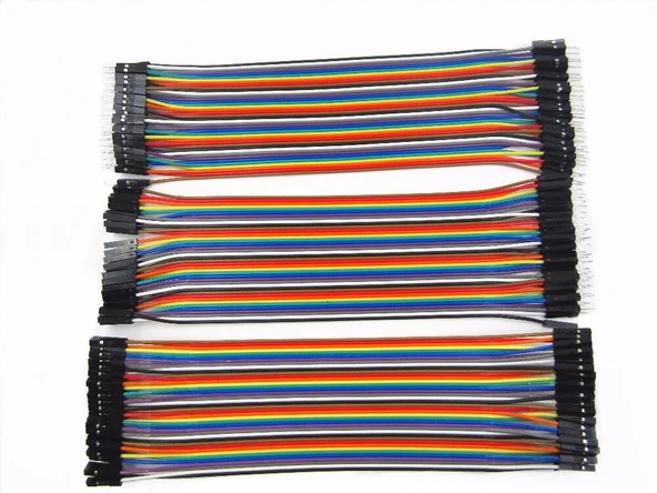 Arduino 120 Adet 30 cm Jumper Kablo Set 3 Adet 40 pin Seti Kablo ürün görseli 1