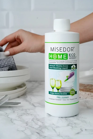 MİSEDOR 3 lü Set Doğal Elde Bulaşık Yıkama Deterjanı 500 ml - Resim 4