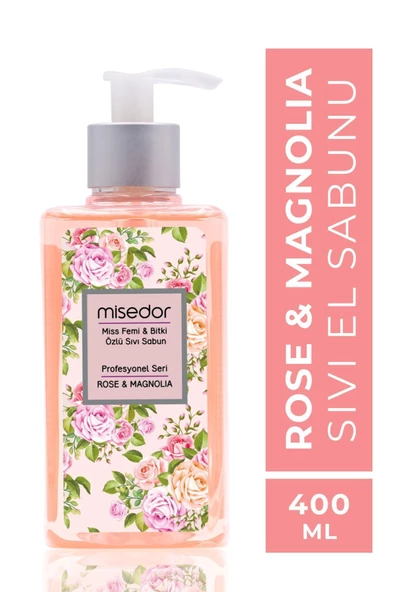 MİSEDOR Rose & Magnolia Sıvı Sabun 400 ml ürün görseli 1