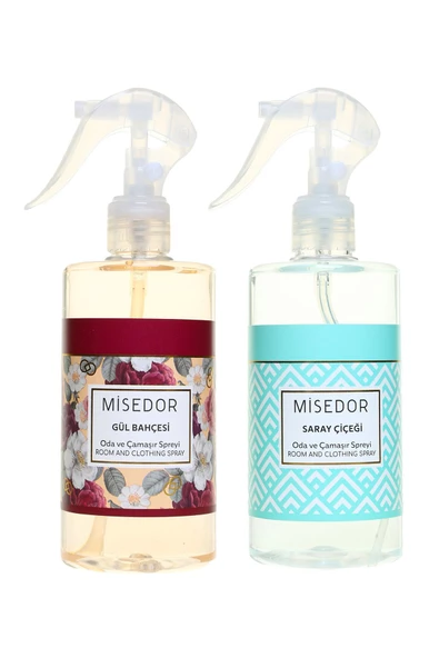 MİSEDOR 2'li Set Gül Bahçesi Ve Saray Çiçeği Oda Kokusu Ve Çamaşır Spreyi 330 ml ürün görseli 1