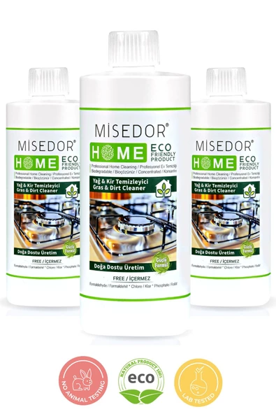 MİSEDOR 3 Lü Set Yağ Ve Kir Temizleyici 500 ml 3luyag, One Size ürün görseli 1