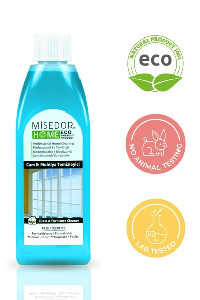 MİSEDOR Doğal Cam Ve Mobilya Temizleyici 400 ml ürün görseli 1