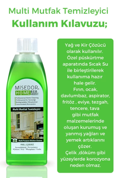 MİSEDOR Doğal Mutfak Temizleyici 400 ml - Resim 3