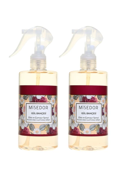 MİSEDOR 2 Li Set Gül Bahçesi Oda Kokusu Ve Çamaşır Parfümü 330 ml ürün görseli 1