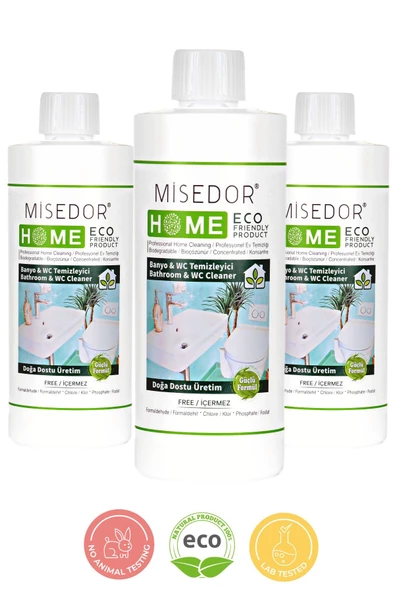MİSEDOR 3 Lü Set Banyo Ve Wc Temizleyici 500 Ml ürün görseli 1