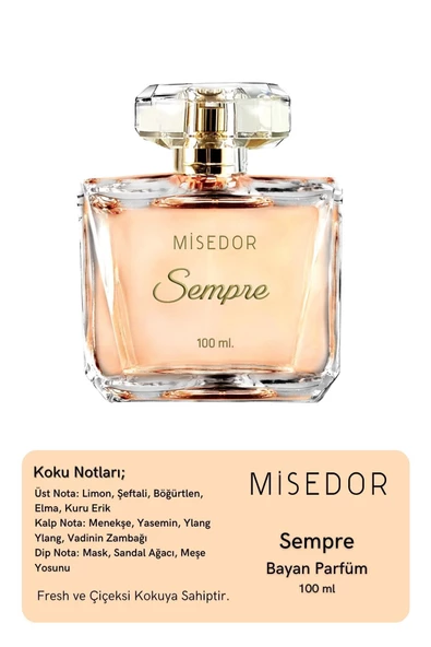 MİSEDOR Sempre Edp 100 ml Kadın Parfüm - Resim 3