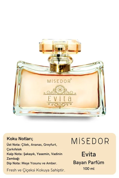 MİSEDOR Evita Edp 100 ml Kadın Parfüm - Resim 3