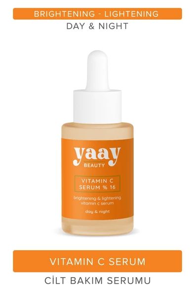 YAAY BEAUTY %16 Vitamin C Serum 30 ml Brightening & Lightening & Vitamin C ürün görseli 1