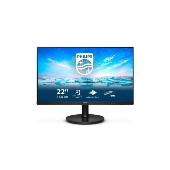 Philips 22" 222V8LA Full HD Vga-Dp-Hdmi 75hz 4ms Lcd Monitor ürün görseli 1