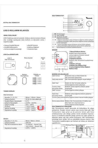 Baymak Logı S Kablosuz Oda Termostatı - Resim 4