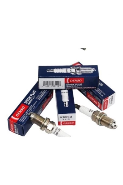 DENSO Buji 4 Adet Corolla Uyumlu 1,3 1,6 1994-97 Yaris 1999-05 Denso K16R-U 504597550 ürün görseli 1