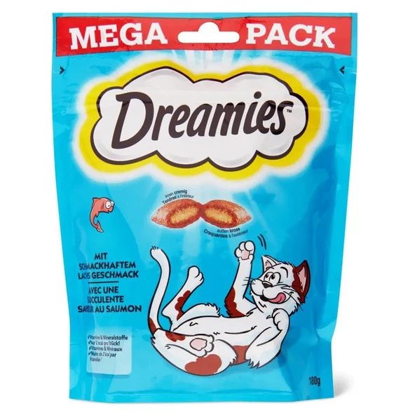 Dreamies Mega Somonlu Kedi Ödül Maması 180 Gr ürün görseli 1
