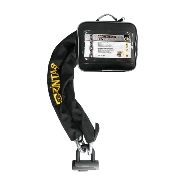 Zintaş Protector Hex13 Motosiklet Kesilmez Zincir Kilit 13mmx180cm ürün görseli 1
