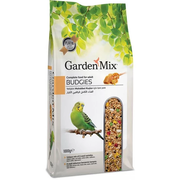 Garden Mix Platin Ballı Muhabbet Kuş Yemi 1kg ürün görseli 1