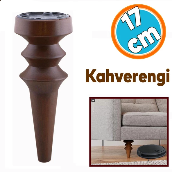 Mobilya Yükseltici Kanepe Koltuk Tv Ünitesi Baza Ayağı Zigon Orta Sehpası Ayak Ayakları Ahşap Desen 17 cm ürün görseli 1