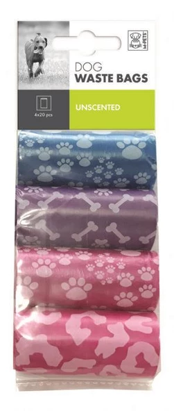 M-PETS DIŞKI TOPLAMA POŞETİ RENKLİ 4X20PCS ürün görseli 1