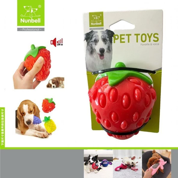 Nunbell Köpek ve Kedi Aromalı Oyuncak Çilek ürün görseli 1