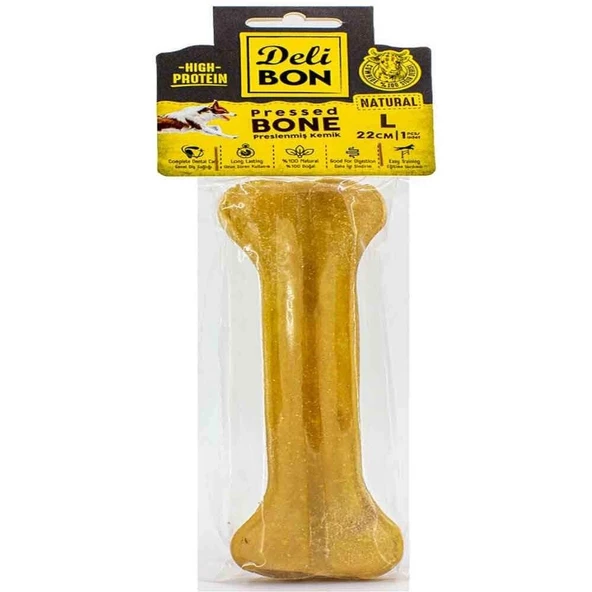 DELİBON DERİ PRES KEMİK 22CM L BOY 1Lİ PAKET NATUREL 22CMX1AD. ürün görseli 1