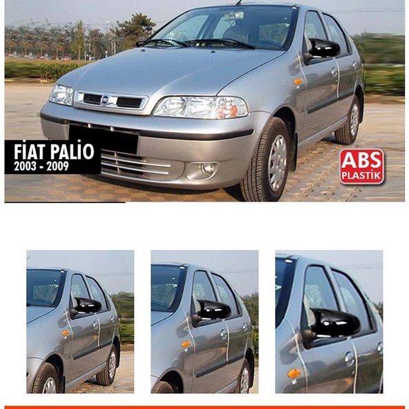 FİAT PALİO-ALBEA 2003-2009 UYUMLU PARLAK SİYAH BATMAN AYNA KAPAĞI ürün görseli 1