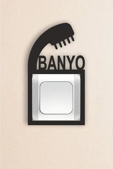 Dekoratif Banyo Duvar Priz Kenarı Süsü Ahşap Prizlik Sticker ürün görseli 1