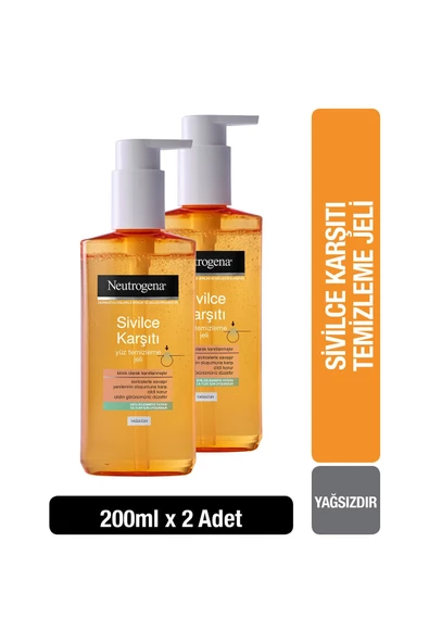 Sivilce Karşıtı Yüz Temizleme Jeli 200 ml 2 Adet ürün görseli 1