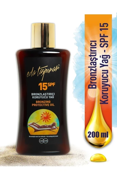 Eda Taşpınar Bronzlaştırıcı Koruyucu Yağ Spf 15 ürün görseli 1