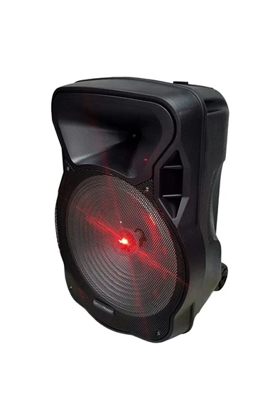ELECTROMASTER 38CM Portatif Taşınabilir Mikrofonlu Amfili Seyyar Ses Sistemi+ Karaoke ürün görseli 1