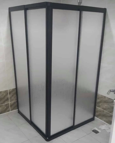 90x90 SİYAH TEKNESİZ DUŞAKABİN ND424 - Resim 3
