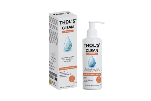 THOL'S CLEAN Balance (TB1) Yüz Temizleme Köpük Jeli  - 200 ml  Normal ve Karma Ciltler İçin Nemlendirme Etkili Yüz Temizleme Köpük Jeli ürün görseli 1