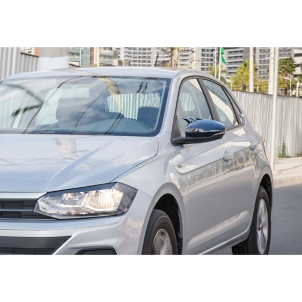 VW POLO 2018-2021 UYUMLU PARLAK SİYAH BATMAN AYNA KAPAĞI ürün görseli 1