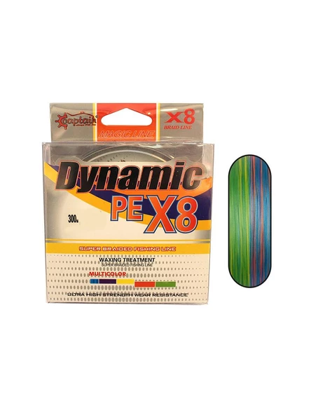 Captain Dynamic PE 8 Örgü İp Misina 300mt Multi Color ürün görseli 1