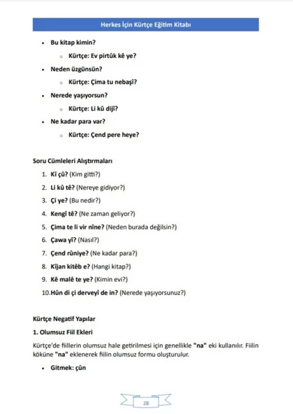 Kürtçe Öğreten Eğitim Kitabı - Resim 2