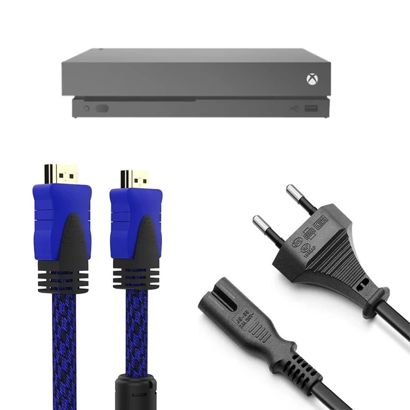 Xbox One X Güç Kablosu Hdmi Örgülü Kablo Set Xbox Aksesuar ürün görseli 1