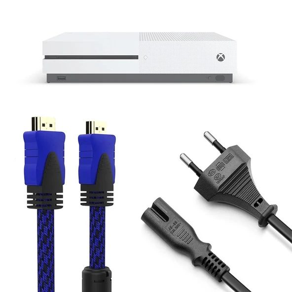 Xbox One S Güç Kablosu Hdmi Örgülü Kablo Set Xbox Aksesuar ürün görseli 1