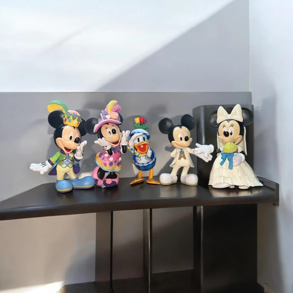 VIP MICKEY MOUSE MİNNİE MOUSE DONALD DUCK KARAKTER SETİ 5 Lİ BİBLO SET MİNNİE MİCKEY KARAKTERLERİ ürün görseli 1