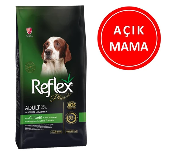 Reflex Plus Tavuklu Köpek Maması 1 Kg AÇIK ürün görseli 1
