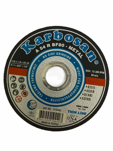 Karbosan 115X1,0X22 Thinline Metal Kesici ürün görseli 1