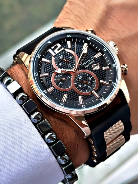 Ferrucci Function FCF.11550FS.06 Silikon Kordon Erkek Kol Saati ürün görseli 1