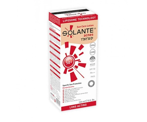 Solante Acnes Tinted Losyon SPF 50+ 150 Ml ürün görseli 1