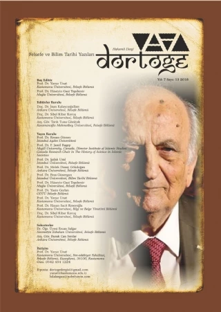 Dörtöğe Felsefe ve Bilim Tarihi Yazıları Hakemli Dergi Yıl:7 Sayı:13 ürün görseli 1