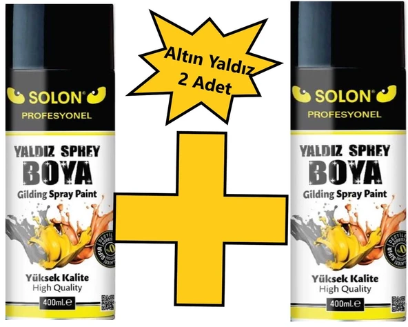 2 Adet Altın Yaldız Sprey Boya 400 Ml. ürün görseli 1